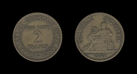 France Francuska 2 Francs 1922 – Chambers of Commerce