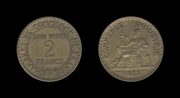 France Francuska 2 Francs 1923 – Chambers of Commerce