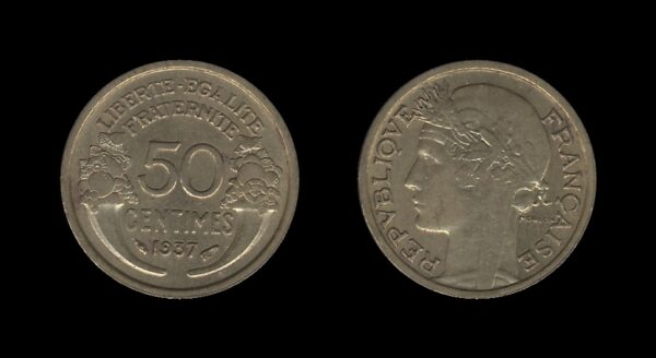 France Francuska 50 Centimes 1937