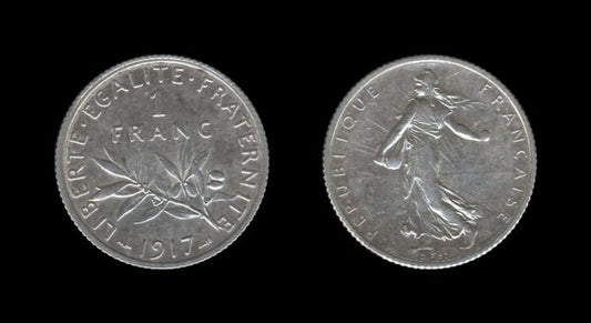 France Francuska 1 Franc 1917 Srebrnjak