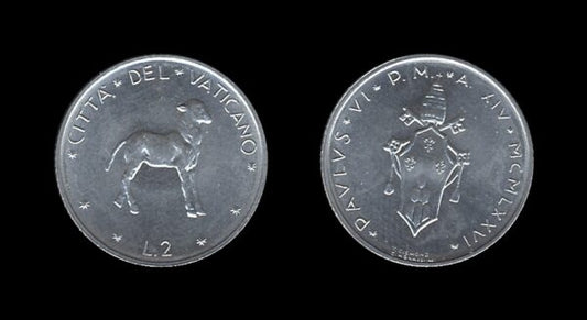 Vatican City Vatikan 2 Lire 1976 – Pavlvs VI