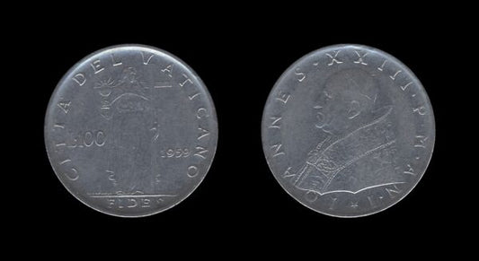 Vatican City Vatikan 100 Lire 1959 – Ioannes XXIII