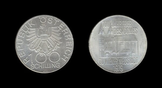 Austria Austrija 100 Schilling 1979 – Dom zu Wiener Neustadt Srebrnjak