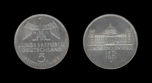 Germany Njemačka 5 Mark 1971 – 100 Jahre Deutsches Reich