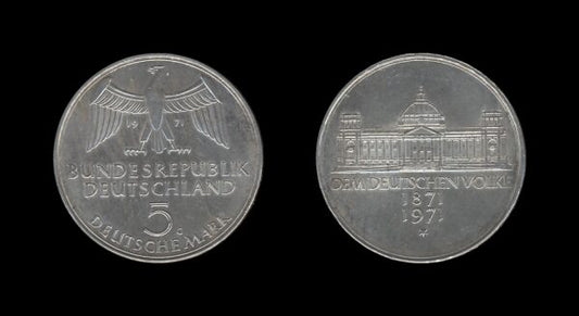 Germany Njemačka 5 Mark 1971 – 100 Jahre Deutsches Reich