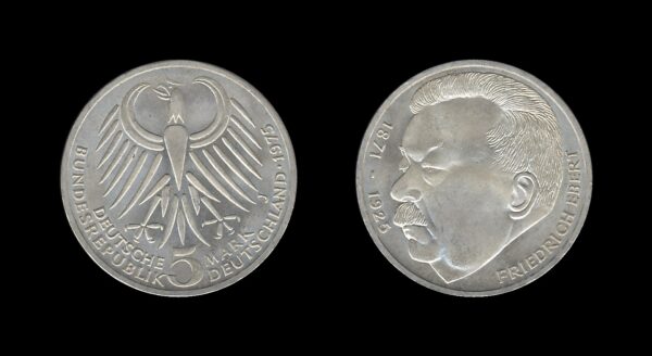 Germany Njemačka 5 Mark 1975 – Friedrich Ebert