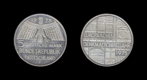 Germany Njemačka 5 Mark 1975 – Europäisches Denkmalschutzjahr