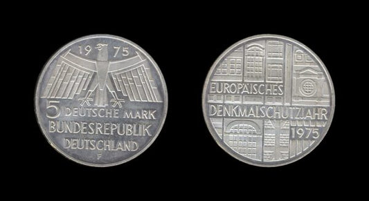 Germany Njemačka 5 Mark 1975 – Europäisches Denkmalschutzjahr