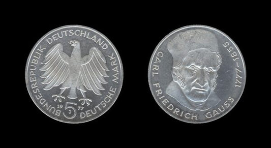 Germany Njemačka 5 Mark 1977 – Carl Friedrich Gauss