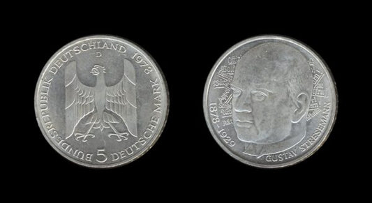 Germany Njemačka 5 Mark 1978 – Gustav Stresemann