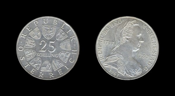 Austria Austrija 25 Schilling 1967 – Maria Theresia Srebrnjak