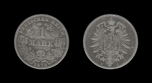 Germany Njemačka 1 Mark 1876 C – Wilhelm I