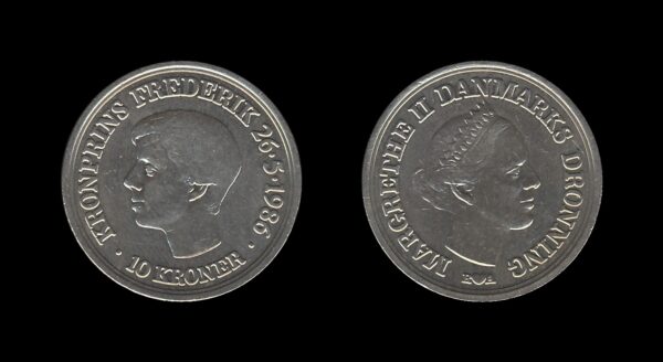 Denmark Danska 10 Kroner 1986 – Crown Prince’s Birthday – Margrethe II