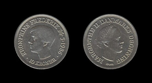 Denmark Danska 10 Kroner 1986 – Crown Prince’s Birthday – Margrethe II