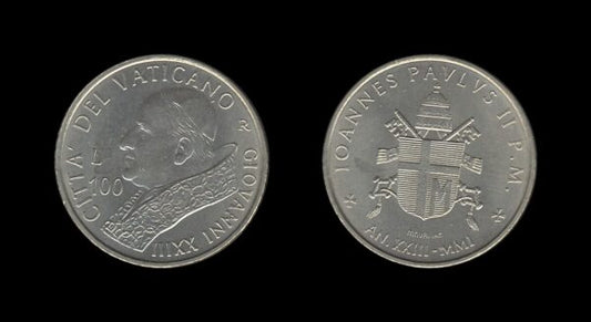 Vatican City Vatikan 100 Lire 2001 – Ioannes Paulus II