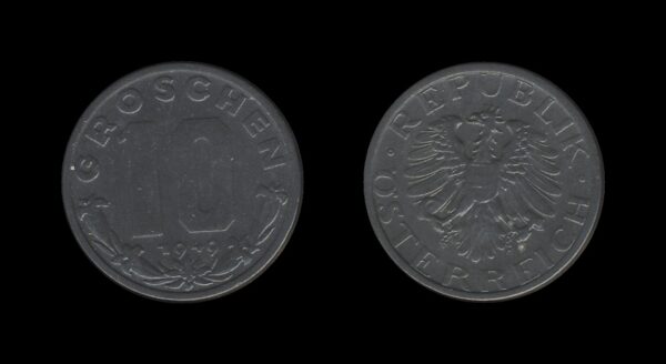 Austria Austrija 10 Groschen 1949