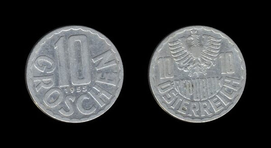 Austria Austrija 10 Groschen 1955