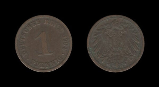 Germany Njemačka 1 Pfennig 1904 A – Wilhelm II