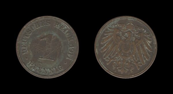 Germany Njemačka 1 Pfennig 1911 J – Wilhelm II