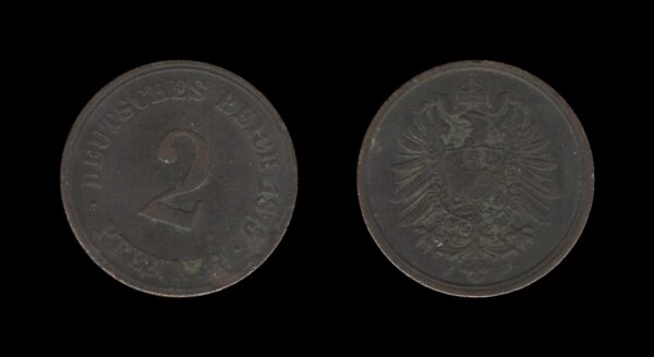 Germany Njemačka 2 Pfennig 1875 J – Wilhelm I