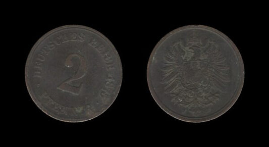 Germany Njemačka 2 Pfennig 1875 J – Wilhelm I