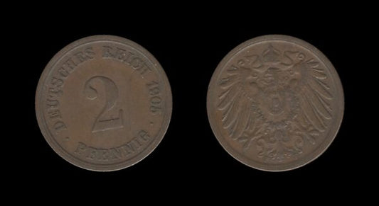 Germany Njemačka 2 Pfennig 1905 F – Wilhelm II