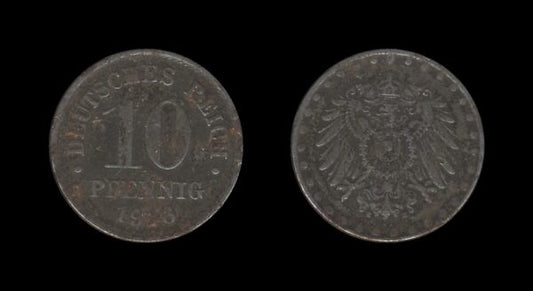 Germany Njemačka 10 Pfennig 1916 E – Wilhelm II