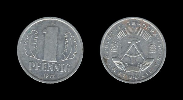 Germany Njemačka DDR 1 Pfennig 1977