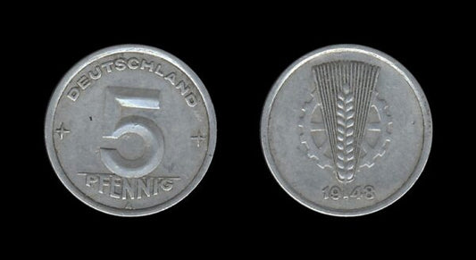 Germany Njemačka DDR 5 Pfennig 1948