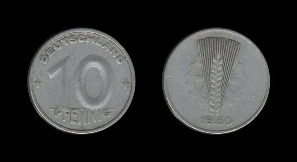 Germany Njemačka DDR 10 Pfennig 1950