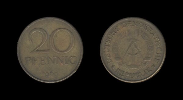 Germany Njemačka DDR 20 Pfennig 1969