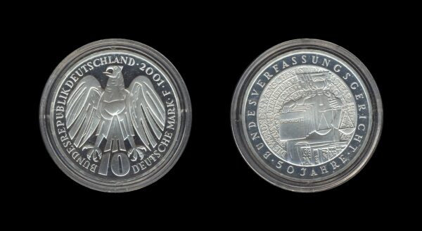 Germany Njemačka 10 Mark 2001 F – Federal Constitutional Court