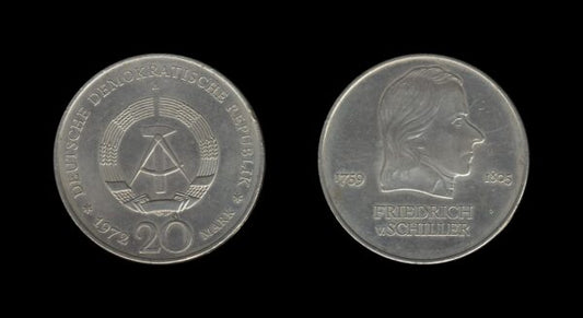 Germany Njemačka DDR 20 Mark 1972 – Friedrich von Schiller