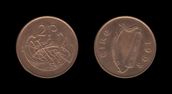 Ireland Irska 2 Pence 1998