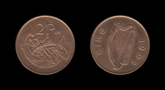 Ireland Irska 2 Pence 1998