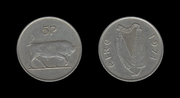 Ireland Irska 5 Pence 1971