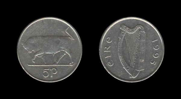 Ireland Irska 5 Pence 1995