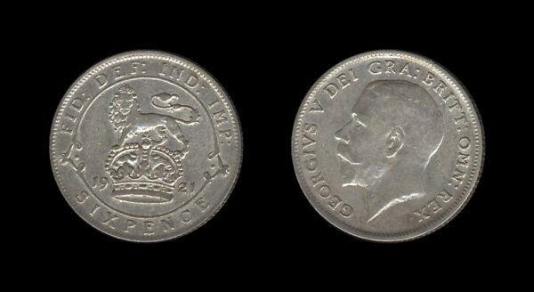 United Kingdom Velika Britanija 6 Pence 1921 – George V