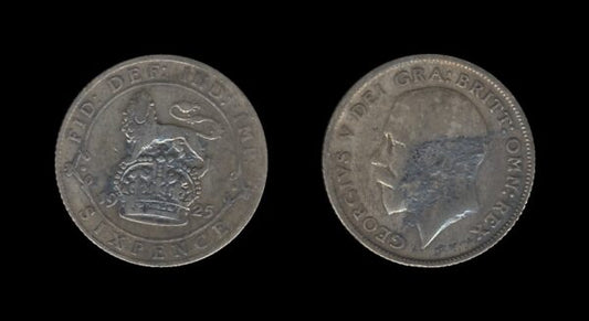 United Kingdom Velika Britanija 6 Pence 1925 – George V