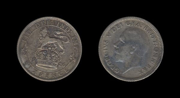 United Kingdom Velika Britanija 6 Pence 1926 – George V