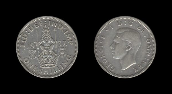 United Kingdom Velika Britanija 1 Shilling 1937 – George VI (Scottish crest)