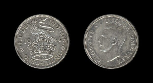 United Kingdom Velika Britanija 1 Shilling 1944 – George VI (English crest)