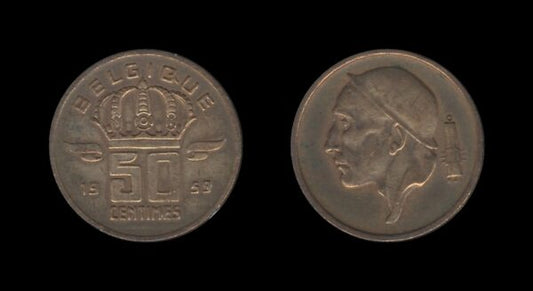 Belgium Belgija 50 Centimes 1959 (French text)