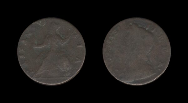 United Kingdom Velika Britanija 1/2 Penny 1729-1739 – George II