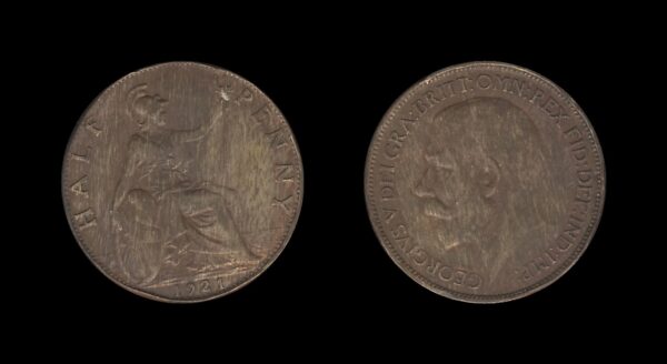 United Kingdom Velika Britanija 1/2 Penny 1921 – George V