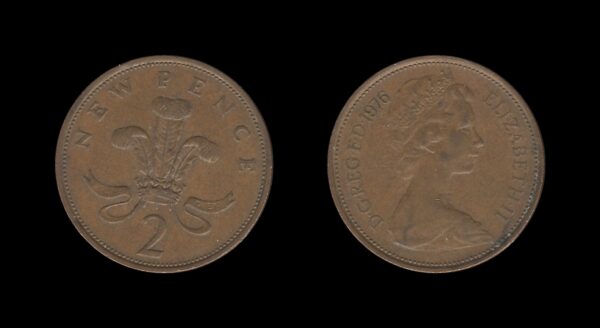 United Kingdom Velika Britanija 2 New Pence 1976 – Elizabeth II