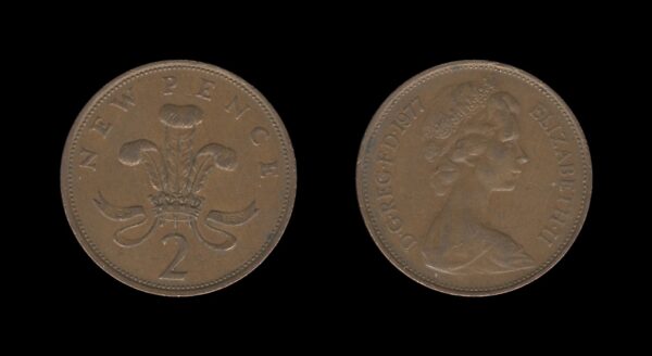 United Kingdom Velika Britanija 2 New Pence 1977 – Elizabeth II