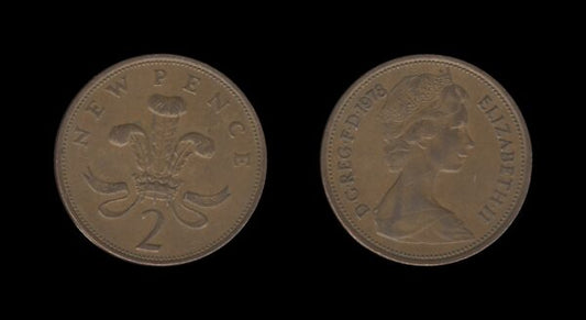 United Kingdom Velika Britanija 2 New Pence 1978 – Elizabeth II