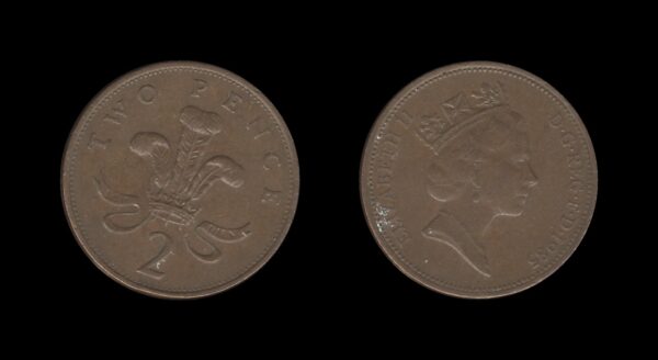 United Kingdom Velika Britanija 2 Pence 1985 – Elizabeth II