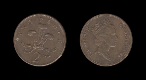 United Kingdom Velika Britanija 2 Pence 1986 – Elizabeth II